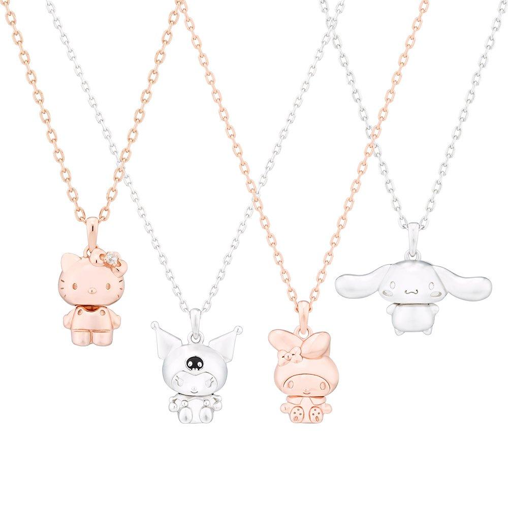 Choose One of Four Hello Kitty Jewelry Sawnio Characters Moving Collection Necklaces