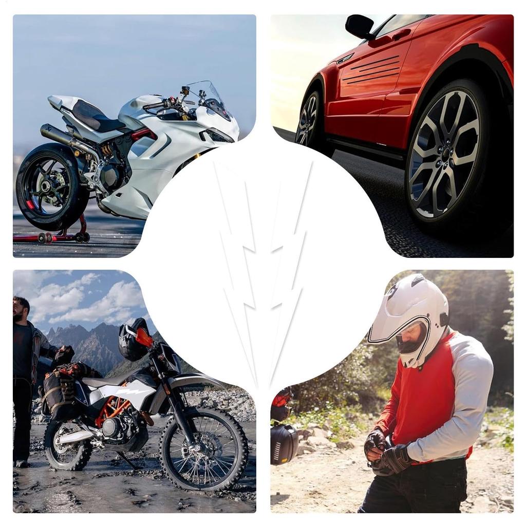 Motorradaufkleber - Motorradaufkleber Blitz Aufkleber | Auto Fensteraufkleber, Reflektierendes Auto