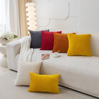 Dekoracyjne poszewki na poduszki 18x18 cali do salonu, kanapy, łóżka, miękkie paski, kwadratowe poduszki, zestaw 2 sztuk