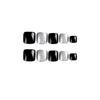 24Pcs/Set Quick Nails Short Black Toenails With Silver Glitter False Nials Sticker Wearable Waterproof Manicure Finished Nails