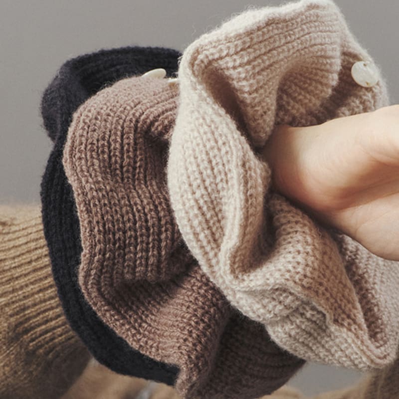 ahwe WOOL KNIT SCRUNCH_CHARCOAL