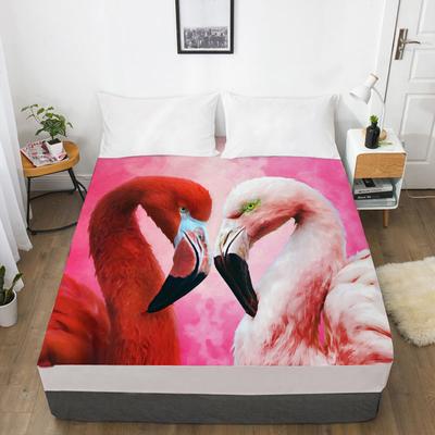 Fashion Fitted Sheet 3D Printed Pattern 3 Piece Set Bed Sheet Mattress Cover Elastic Band Bedding