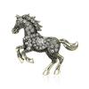 Luxury Zodiac Animal Lapel Pins Classic Metal Badge Pin Rhinestone Horse Brooches  New Year Gifts