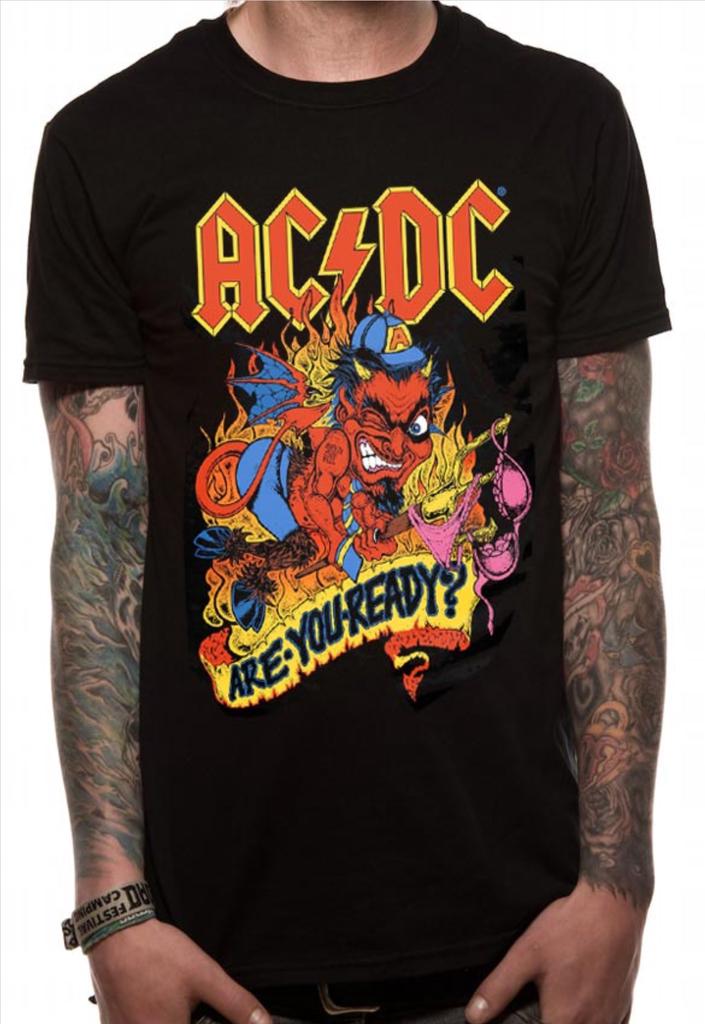 Buy ACDC Are You Ready Rock Heavy Metal Official Tee T-Shirt Mens ...