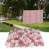 6 Pack Modern Artificial Flower Wall Panels, Pink & White Rectangular Floral Decor, Handmade Hanging Garden for Home & Wedding