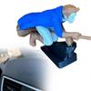 Auto Armaturenbrett Hexenbesen Drift Dekoration, Fantasy Magische Deko für Auto Innenraum (Stil Herren) (blau)