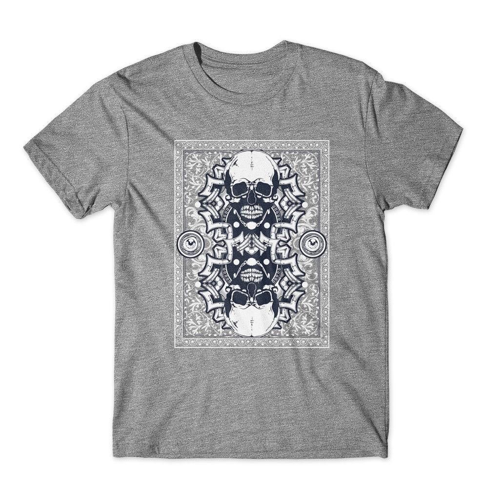 

Skull Card T-Shirt. 100% Cotton Premium Tee New S разноцветный