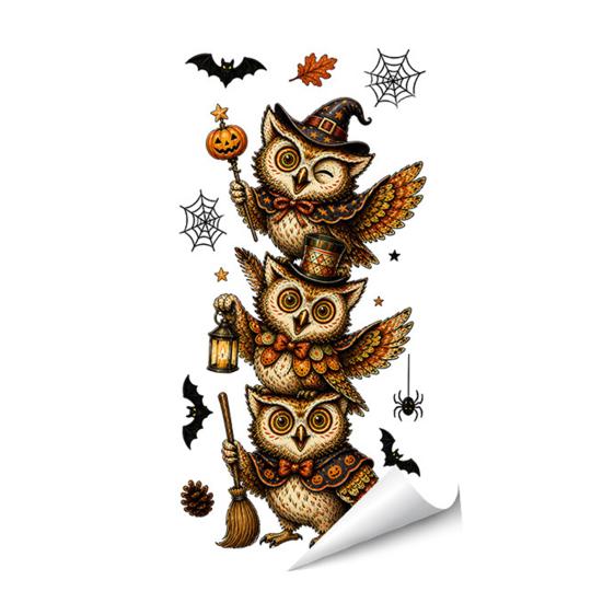 Indoor Outdoor Decorative Clings Halloween Window Clings, PVC Waterproof Static Decals, Removable Festive Wall Stickers