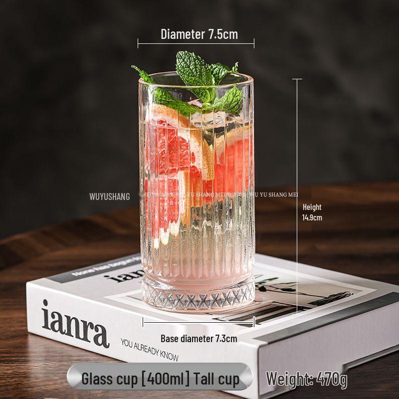 LISM Vintage Embossed Tall Whisky Glass