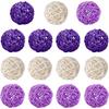 15 Pieces Wicker Rattan Balls Decorative Orbs Vase Fillers for Craft, Party, Wedding Table Decoration, Baby Shower, Aromatherapy Accessories, 2 Inch