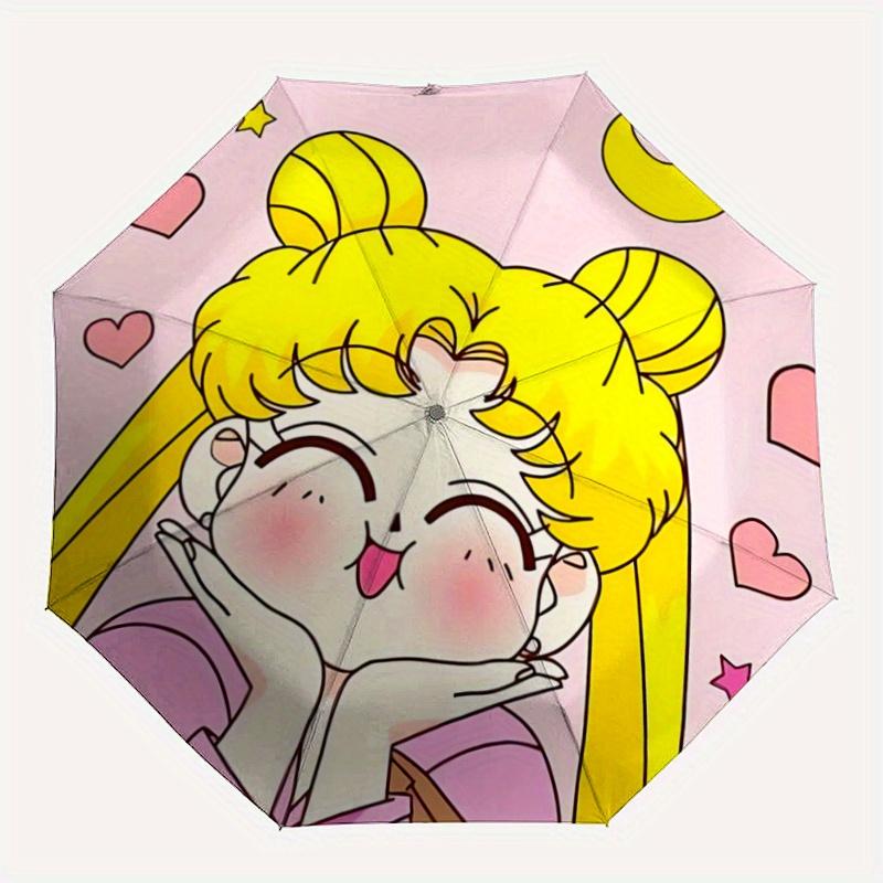 1pc Sailor Moon Automatic Opening and Closing Umbrella - Suitable for Various Occasions, Outdoor Activities, Lightweight and Durable Automatic Fo
