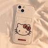 Cartoon Hello Kitty Card Holder  Case For Iphone 17 Pro Max 17 Air 16 15 14 12 13 11 Pro Max 16e 15 16 Plus 12 13 Mini Cover