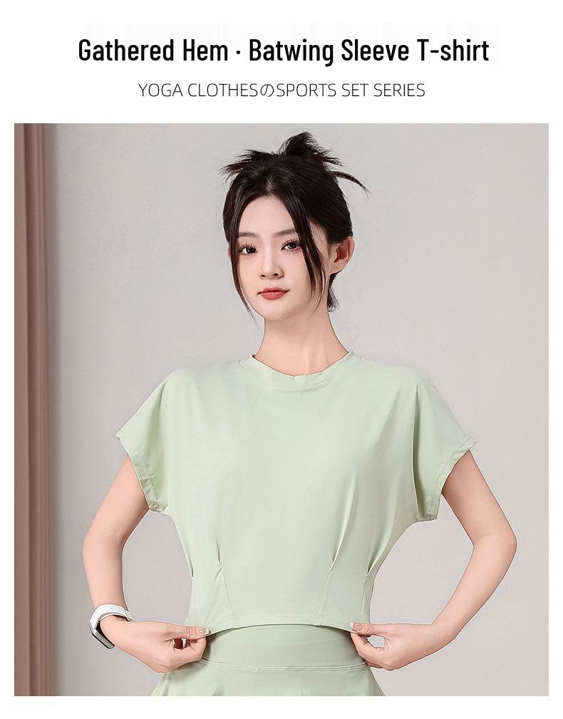 Damen Sommer 2024 Schnelltrocknendes Badminton- & Tennis-Set: Spitzenrock & Sportbekleidung für Yoga, Laufen, Fitness.