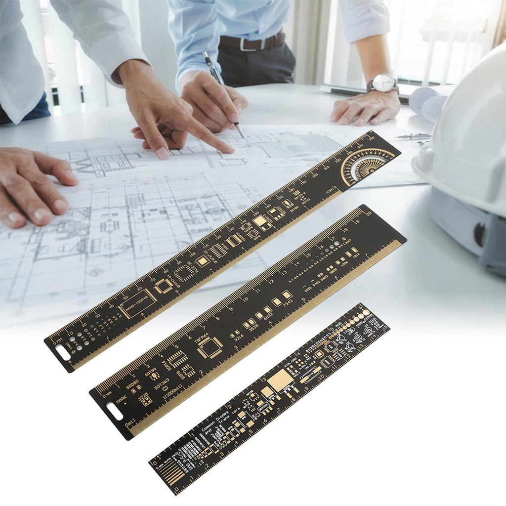 3PCS 6.37.8710.23 Inch Multifunctional Printed Circuit Board Ruler for Electronic Engineers