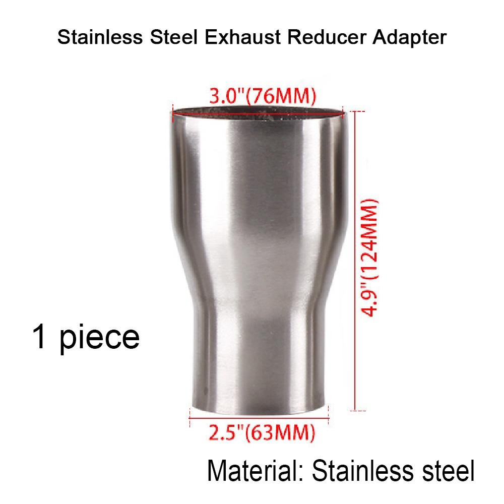 2‑2.25‑2.5‑3 Inch 51‑76mm Exhaust Muffler Reducer Coupler One‑piece Forming Stainless Steel Auto Pipe Connection Adapter Fitting