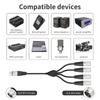 3Pin XLR Female To 4 Male Sound Splitter Cable 60Cm Metal Housing For Microphones Mixers Amplifiers Balanced Connection