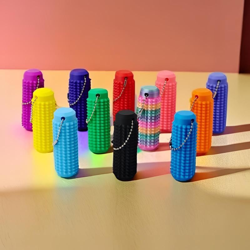 Kleine Aua Anti-Angst Fidget Mini-Greif-Spike Schlüsselanhänger Anhänger Stressabbau Langlebiges Geschenk