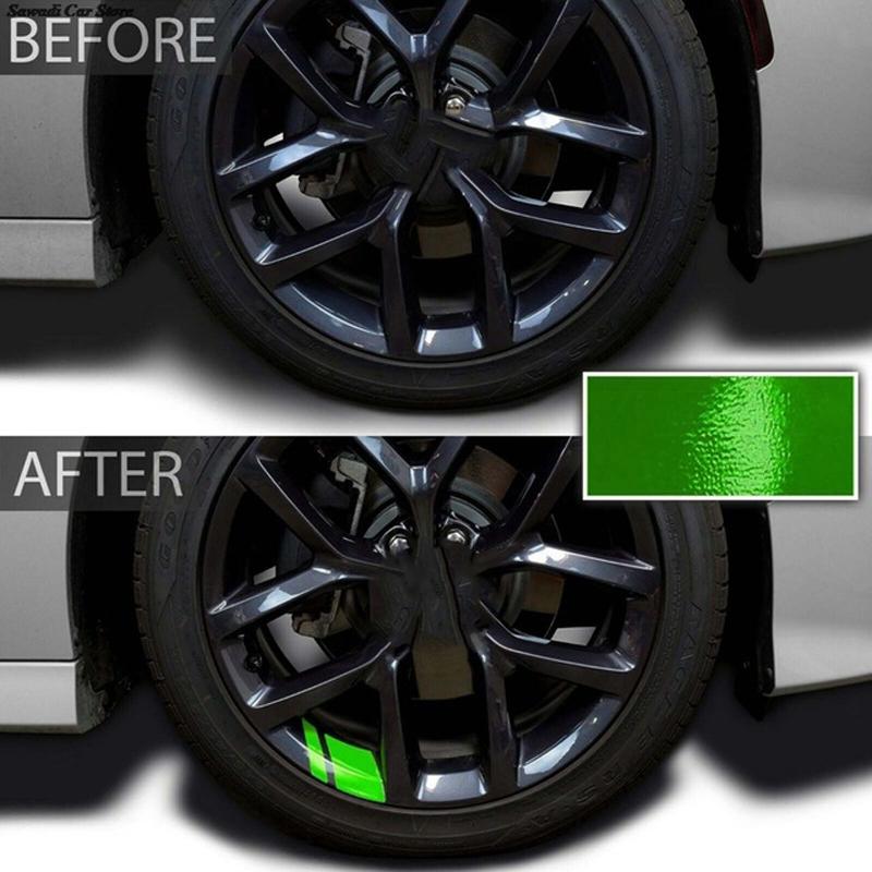6/4PCS Reflective Car Wheel Decal Sticker Pressure Adhesive Auto Red Accessories Car Stickers Wheel Hub Decals