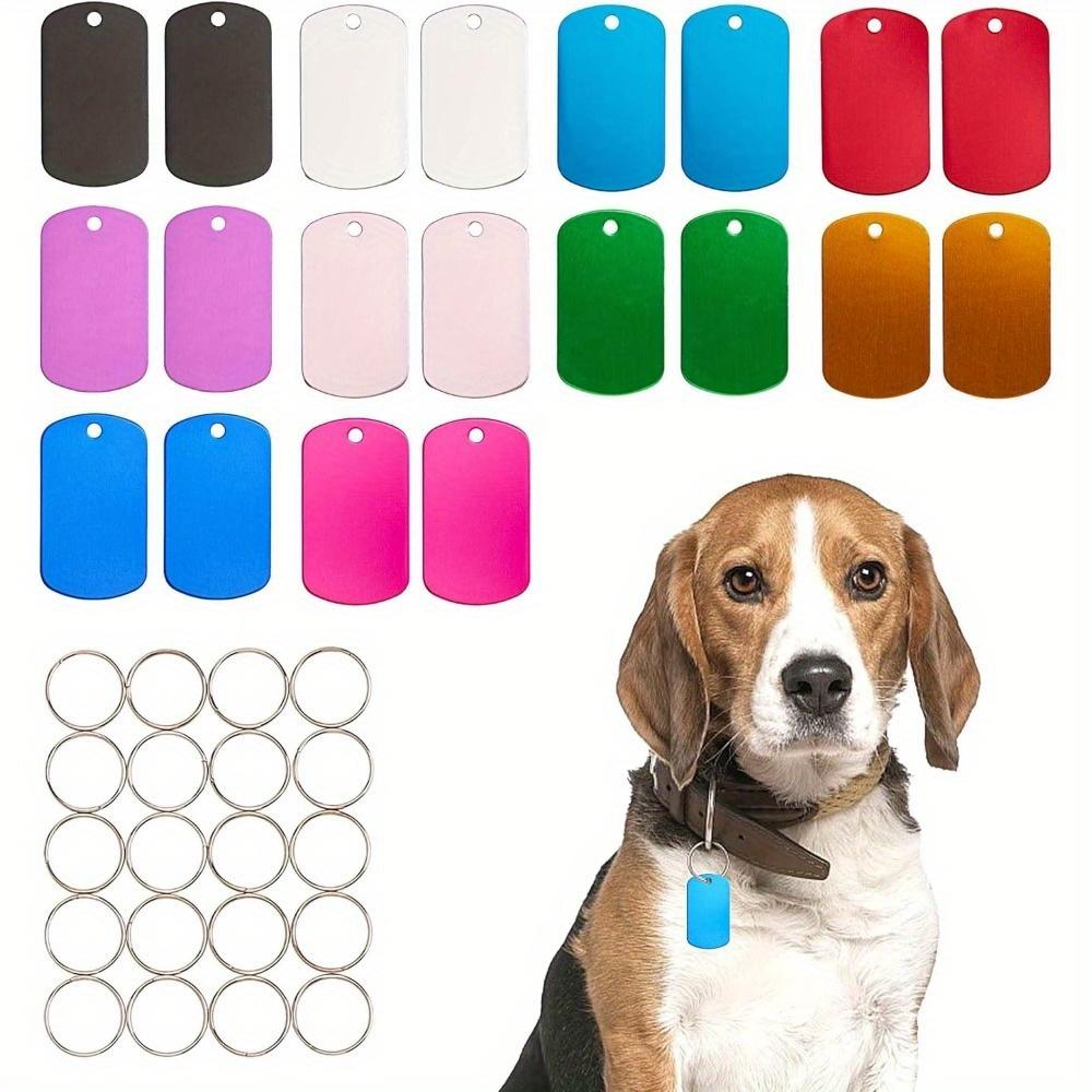 

40 шт. Круглые, Кость Анодированный Алюминий Штампованные Заготовки Бирки 10 Смешанных Цветов Металлические Гравировка ID Именные Бирки с Кольцами