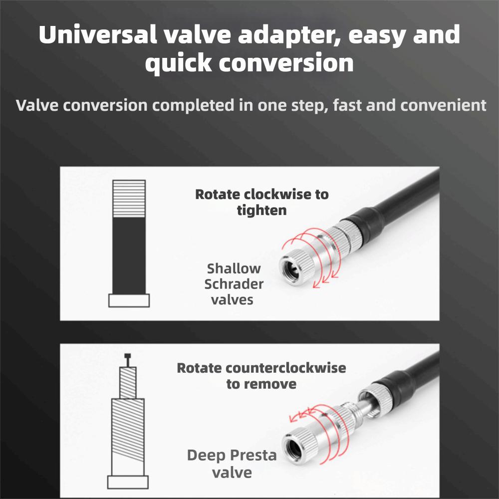 Portable Bicycle Air Pump Mechanical pressure display High Pressure Pump Bike Pump  Rear Shock