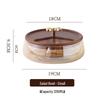 ZISIZ Amber Glass Fruit Plate with Wooden Lid