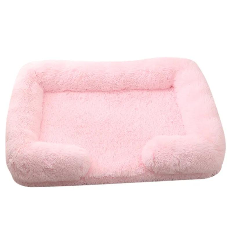 Grand lit pour chien en peluche pour animal de compagnie, coussin épais d'hiver, lit de couchage pour chien, canapé amovible, petit et grand chien