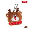 Kawaii Christmas Plush Keychain Christmas Tree Deer Hanging Ornaments Christmas Gift Schoolbag Keychain Bag Pendant Kids Gift