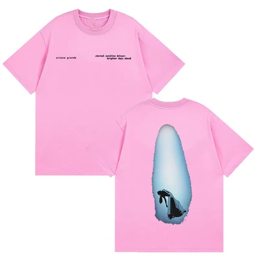 Ariana Grande Brighter Days Ahead Album Merch T-shirt Men and Women Summer Cotton Clothing Short Sleeved Tee