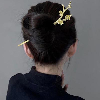 Elegante Pfirsichblüten-Haarnadel für tägliche Hochsteckfrisuren und Hanfu-Accessoires
