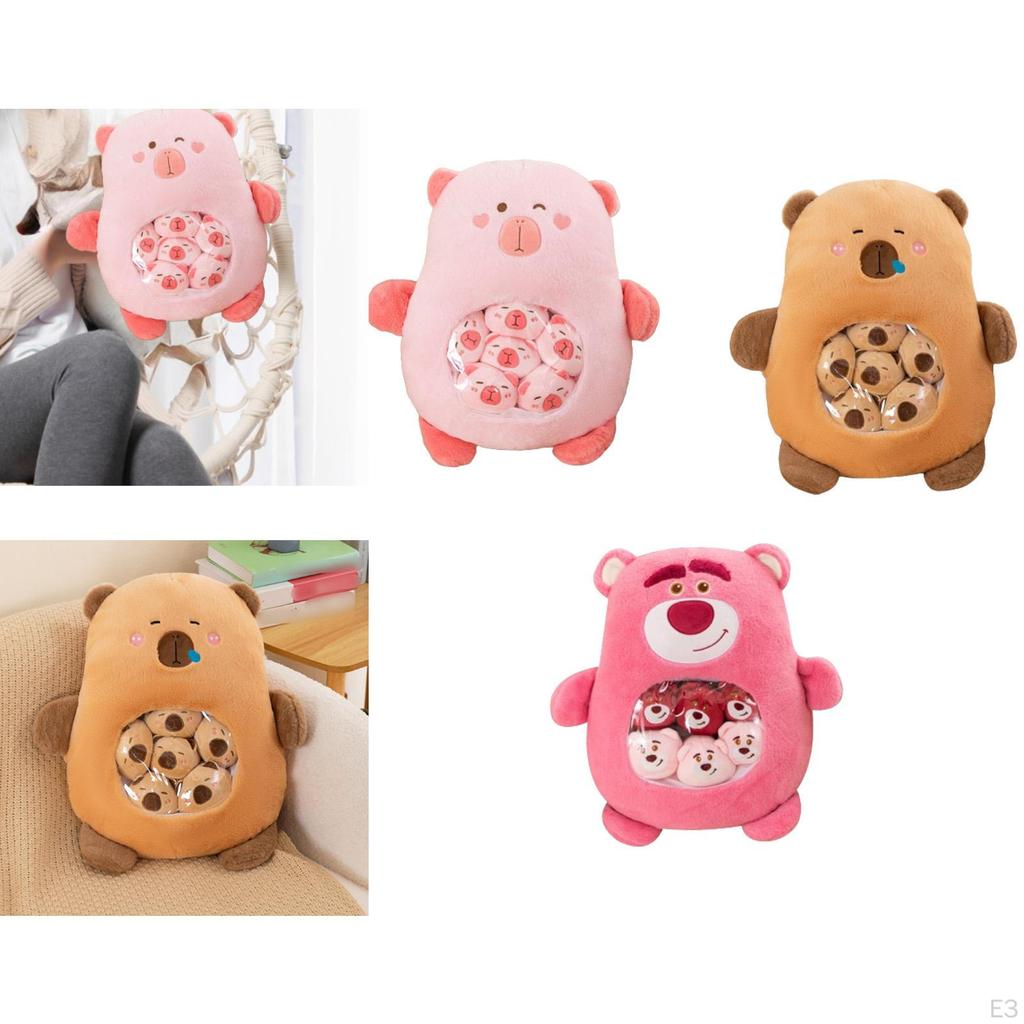 Adorable Capybara Plush Toy Gift Set with Tiny Dolls