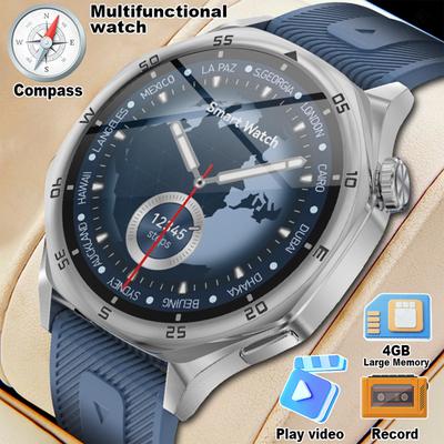 LIGE Men's Smart Watch 1.48" HD Explosion-proof Screen Bluetooth Call Smart Watch 4GB Large Memory Outdoor Sports Waterproof Smart Bracelet