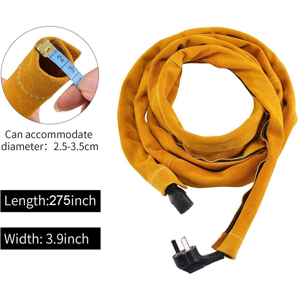 TIG Torch Cable Cover Heavy Duty Leather Sleeve for Effective Protection of Welding Cables in Harsh Environments