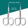 Curved Tip Blade Cuticle Scissors Nail Clippers Trimmer Stainless Steel Eyebrow Tools Dead Skin Remover