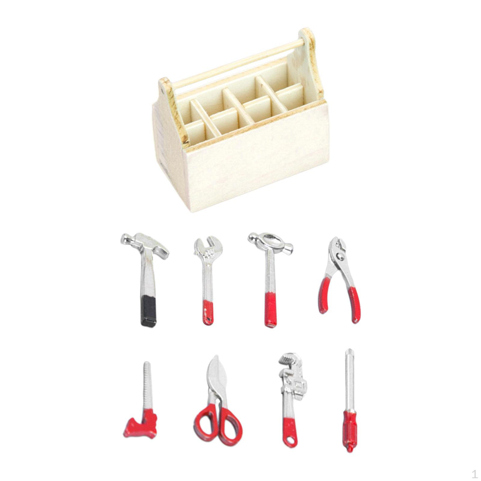 

8 Pieces 1/12 Dollhouse Repair Tools Pretend Play Toys, Classic Doll House Decoration, for Micro