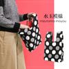[Styleneo] Stricktasche, Stilvoll, Niedlich, Beliebt, Damen-Lunchtasche (Punkte Muster)