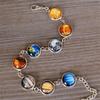 Galactic Charm Bracelet - Space Planet Solar System Inspired, Earth, Moon Fashionable Galaxy Nebula Jewelry