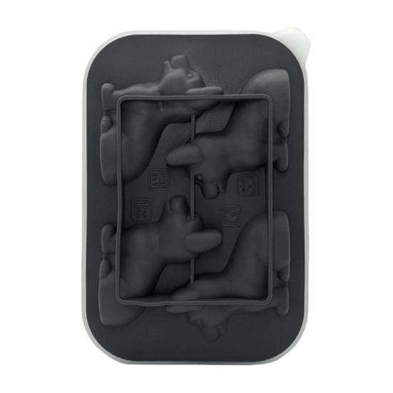 Silicone Ice Cube Tray Corgi Shapes Ice Cube Mold Built-in Funnel Large Craft Tray for Whiskey Cocktails Bourbon DIY Chocolate Soap Maker