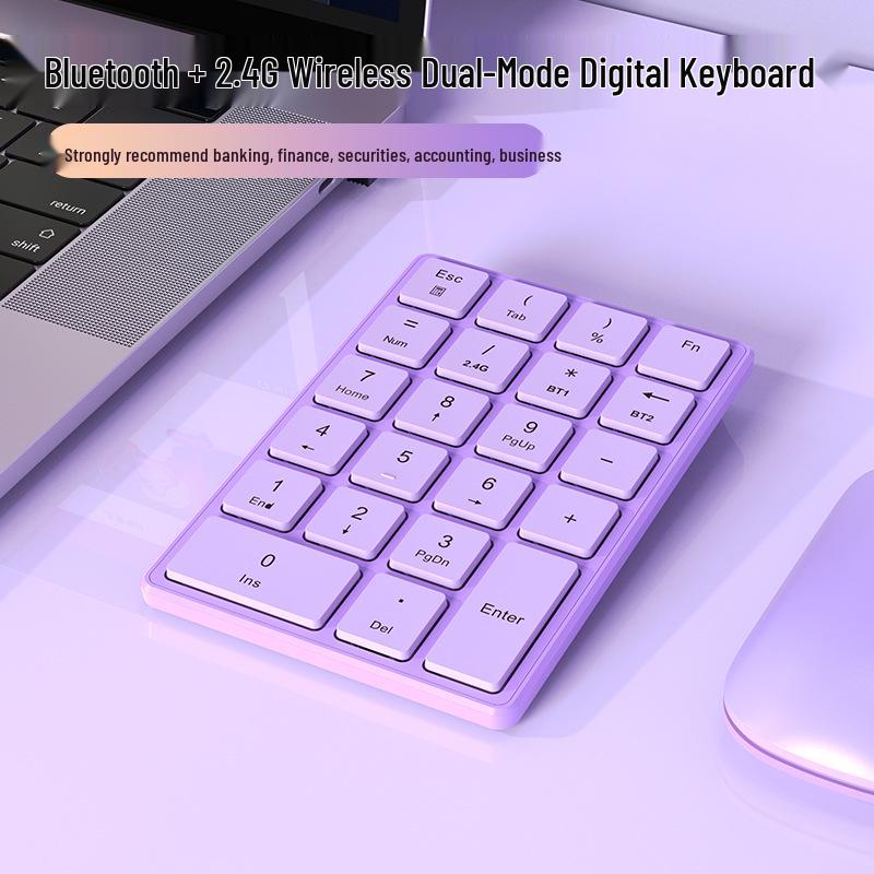 K23 Dual-Mode Wireless Mini Keyboard: Silent, Rechargeable, Bluetooth-Compatible for Computers and Laptops.