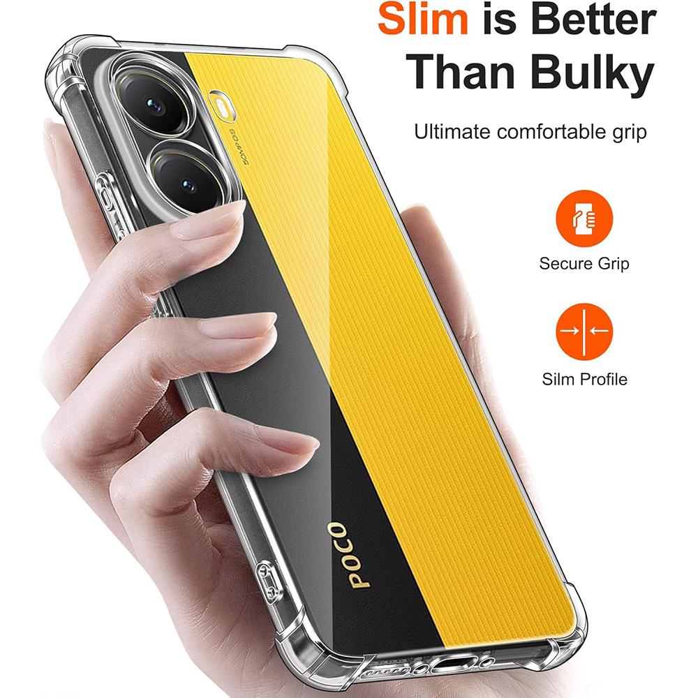 Shockproof Silicone Soft Case For Xiaomi POCO X7 X6 X5 X4 X3 Pro GT 5G Clear Back Cover Ultra Thin Transparent Shell Coque Funda