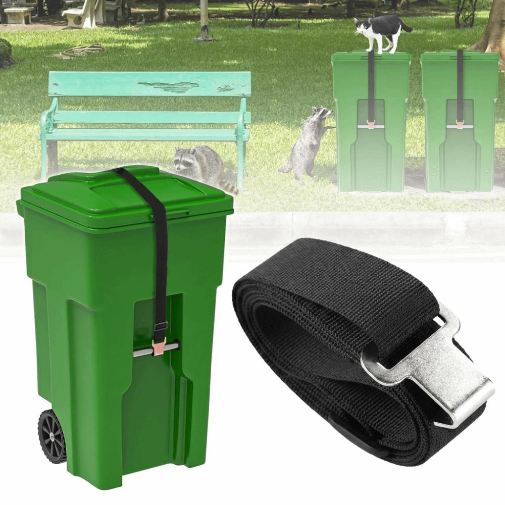Adjustable Trash Can Locks Metal Claws Anti Slip Garbage Can Locks Tear Resistant Heavy Duty Bin Lid Locks Outdoor Trash Cans