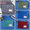 1Pcs Snap Button A4 Binder Pocket Clear Envelope Popper Wallets  for School Office Home
