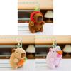 Whimsical Capybara Plush Toy Cute Keychain Animal Accessory Soft Stuffed Doll For Kids