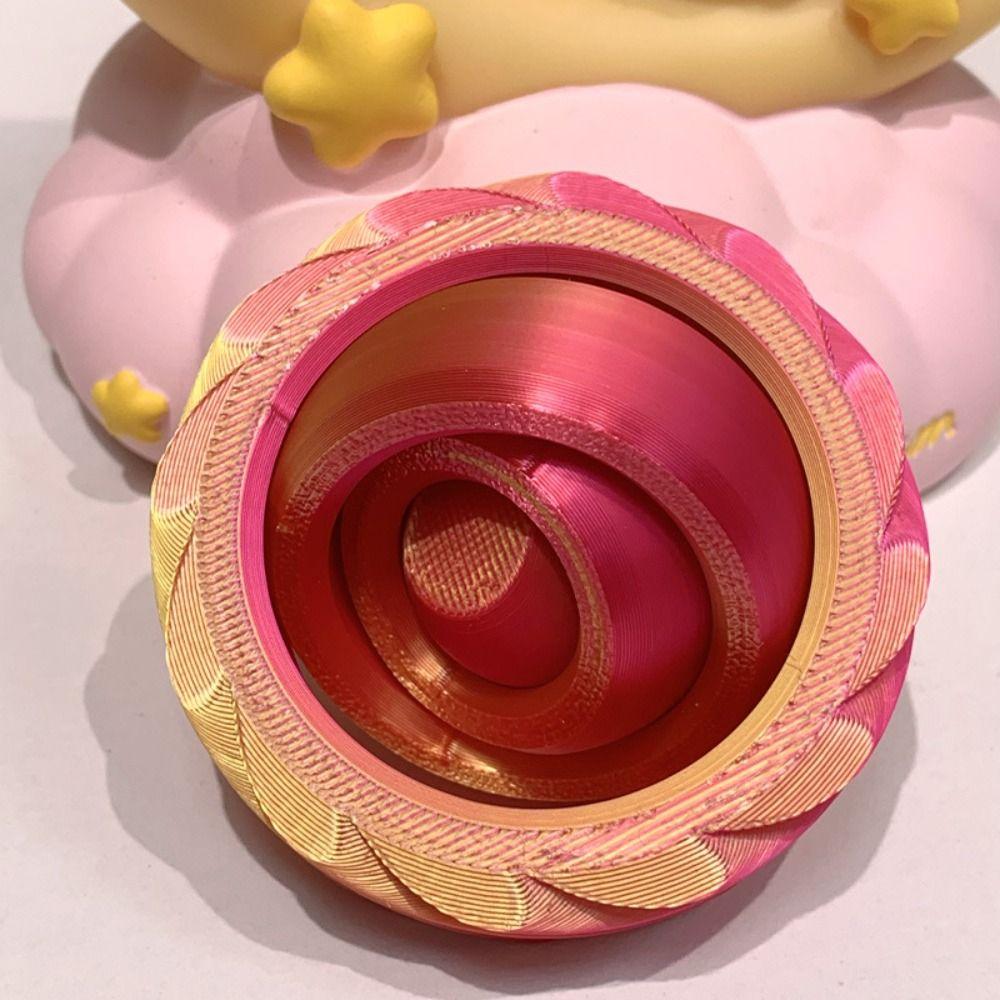 Fidget Toys 3D Printed Rotating Ball Toy Plastic O-Shaped Finger Gyroscope  Anxiety Relief