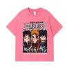 275 GSM Washed T-shirts 100% Cotton Demon Slayer V58 Pillars Print Unisex Heavy Cotton T Shirt