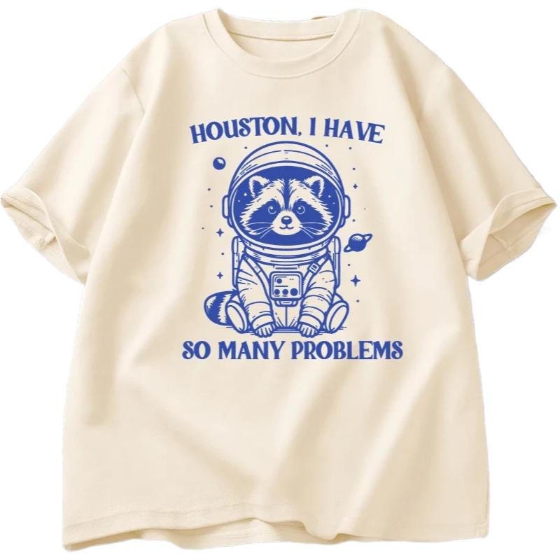 Houston I Have So Unisexy Questions Funny Raccoon Emoji Designs Trash Panda Themed Unisexs Topsunisex Clothing Fashion Y2k Top