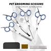 Stainless Steel Pet Grooming Scissors Set - Round Head Safety Design for Dog and Cat Hair Trimming