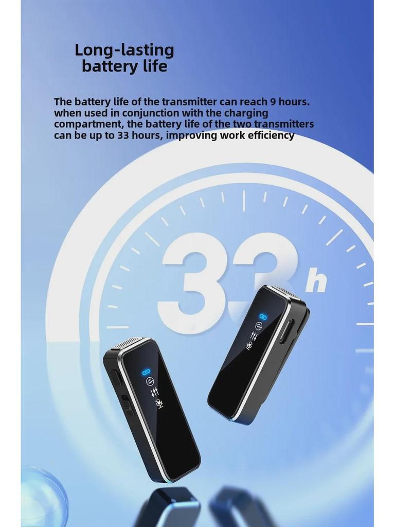 M3 Wireless Collar Clip Microphone with Charging Case, Dual Storage, Noise Reduction, for Mobile Live Broadcasts.