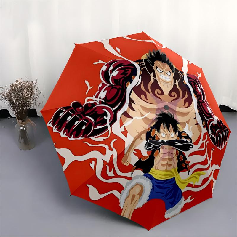1pc One Piece Monkey D Luffy Automatic Open/Close Umbrella   Compact Travel Umbrella, 8 Rib Heavy Duty, Perfect for Women & Men    a0923184
