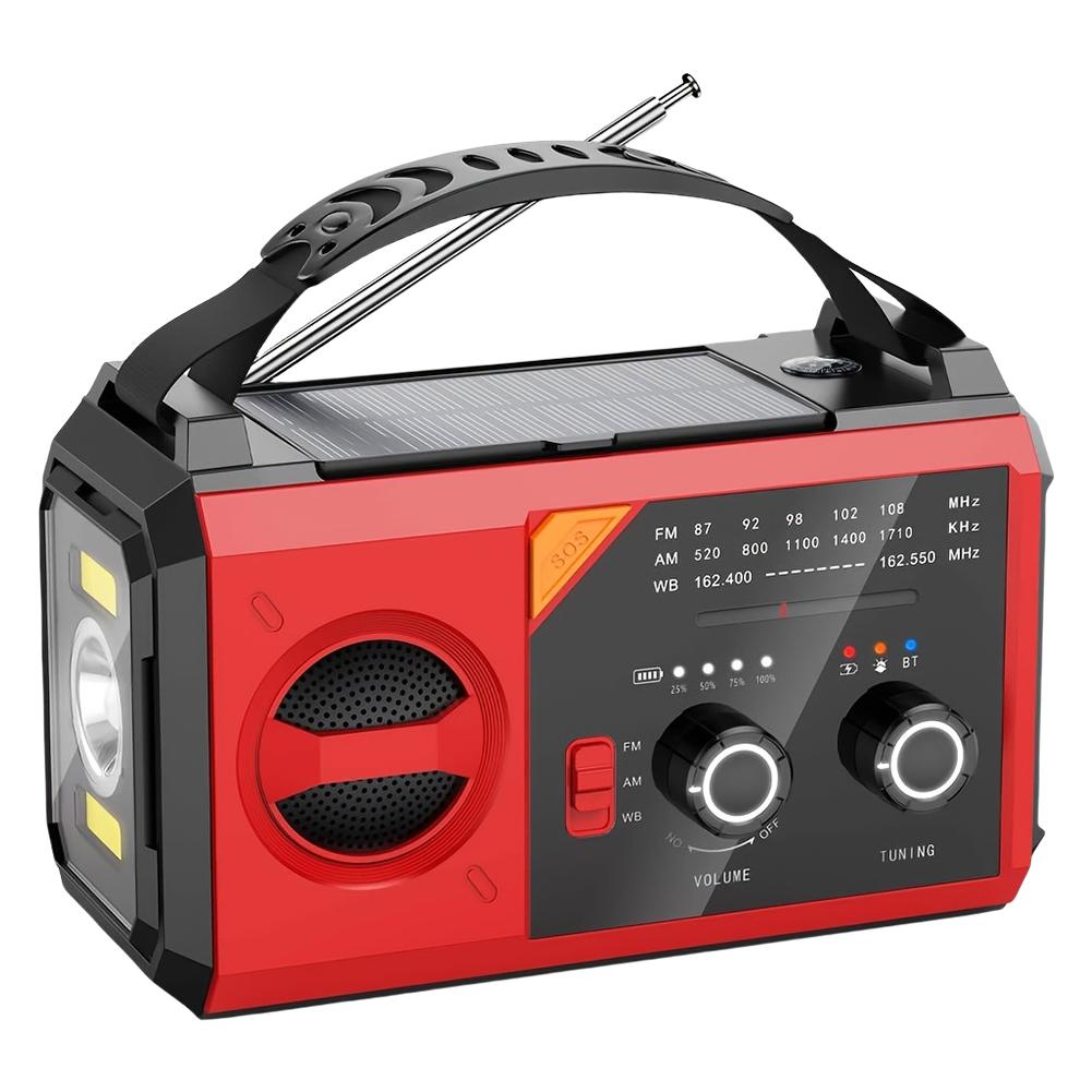 20000mAh Solar Hand Crank Emergency Radio Compass Cell Phone Charger AM FM NOAA Emergency Weather Radio for Home and Emergency