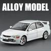 Simulation 1/24 Scale Mitsubishi EV09 Street Version Alloy Car Model Collection Ornament Toy Vehicle Children Boy Gift Miniature